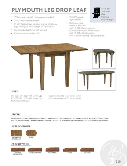 Plymouth Leg Drop Leaf Table