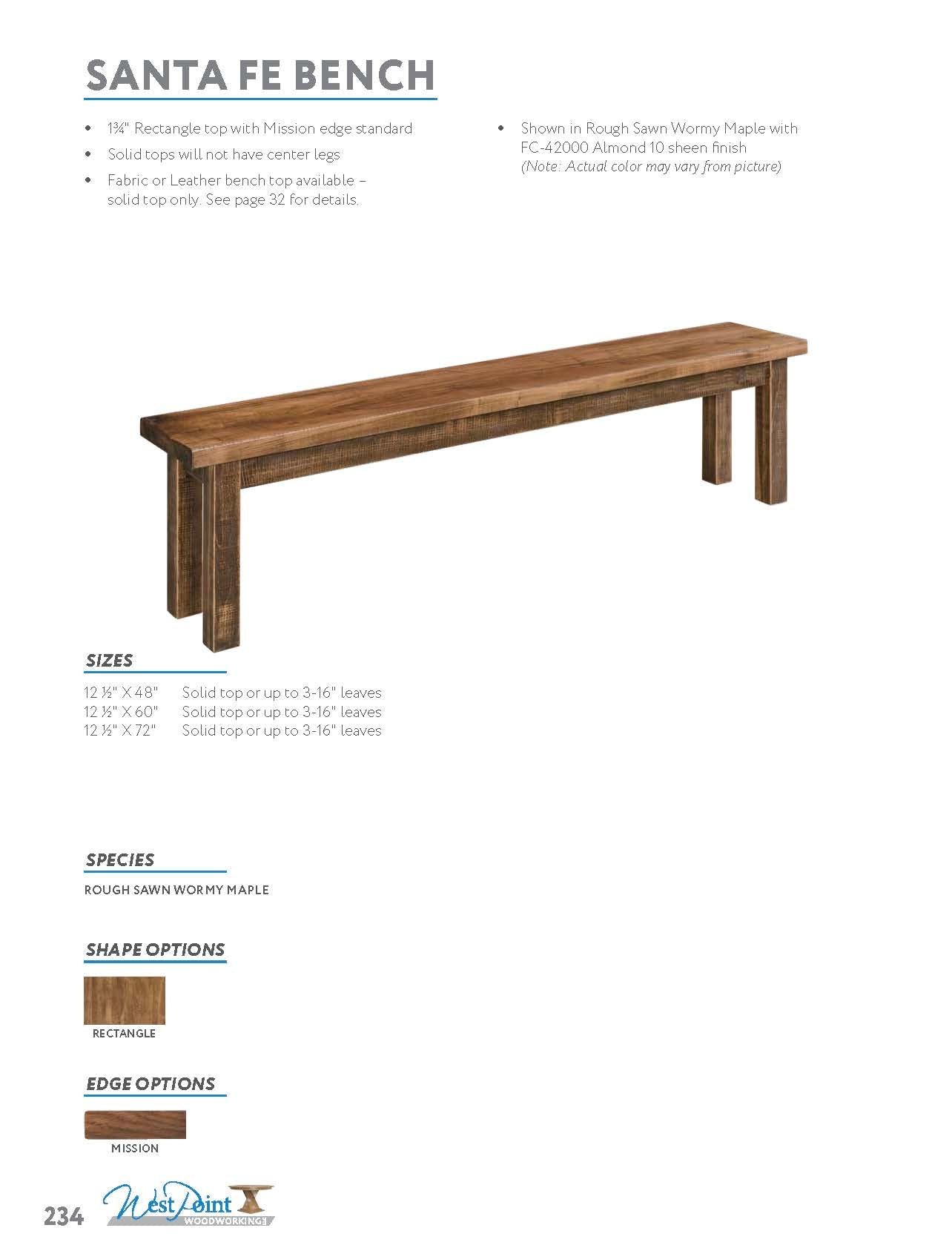 Santa Fe Bench