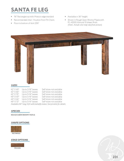 Santa Fe Leg Table