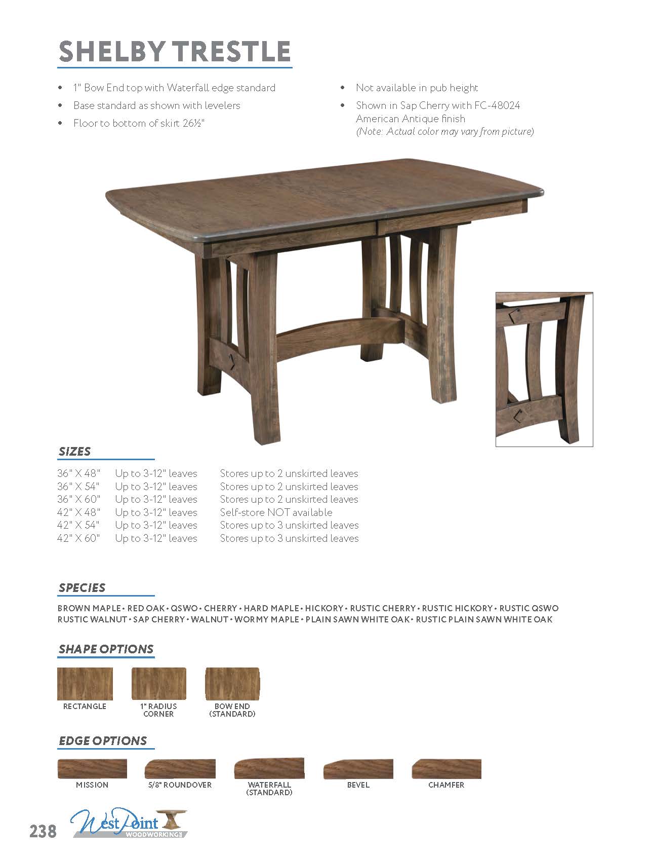 Shelby Trestle Table