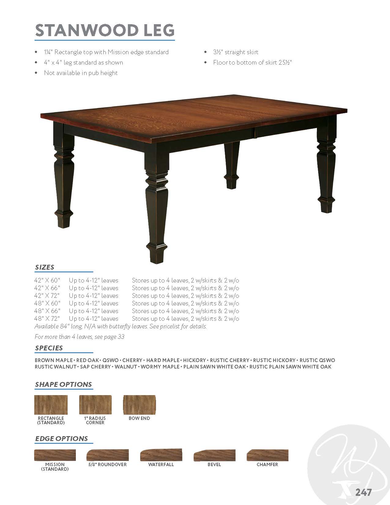 Stanwood Leg Table
