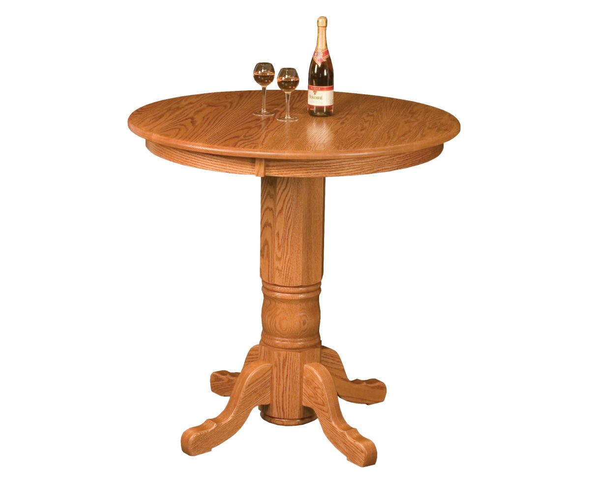 Traditional Single Pub Pedestal Table