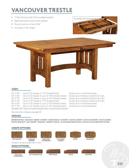 Vancouver Trestle Table