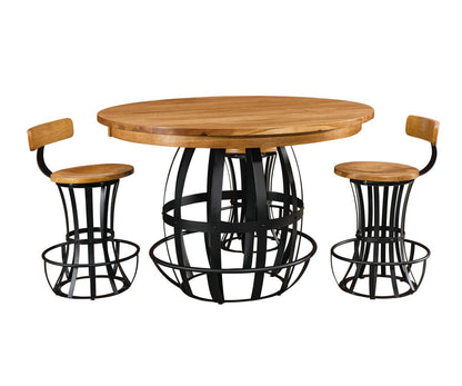 Wabash Barrel Single Pedestal Table