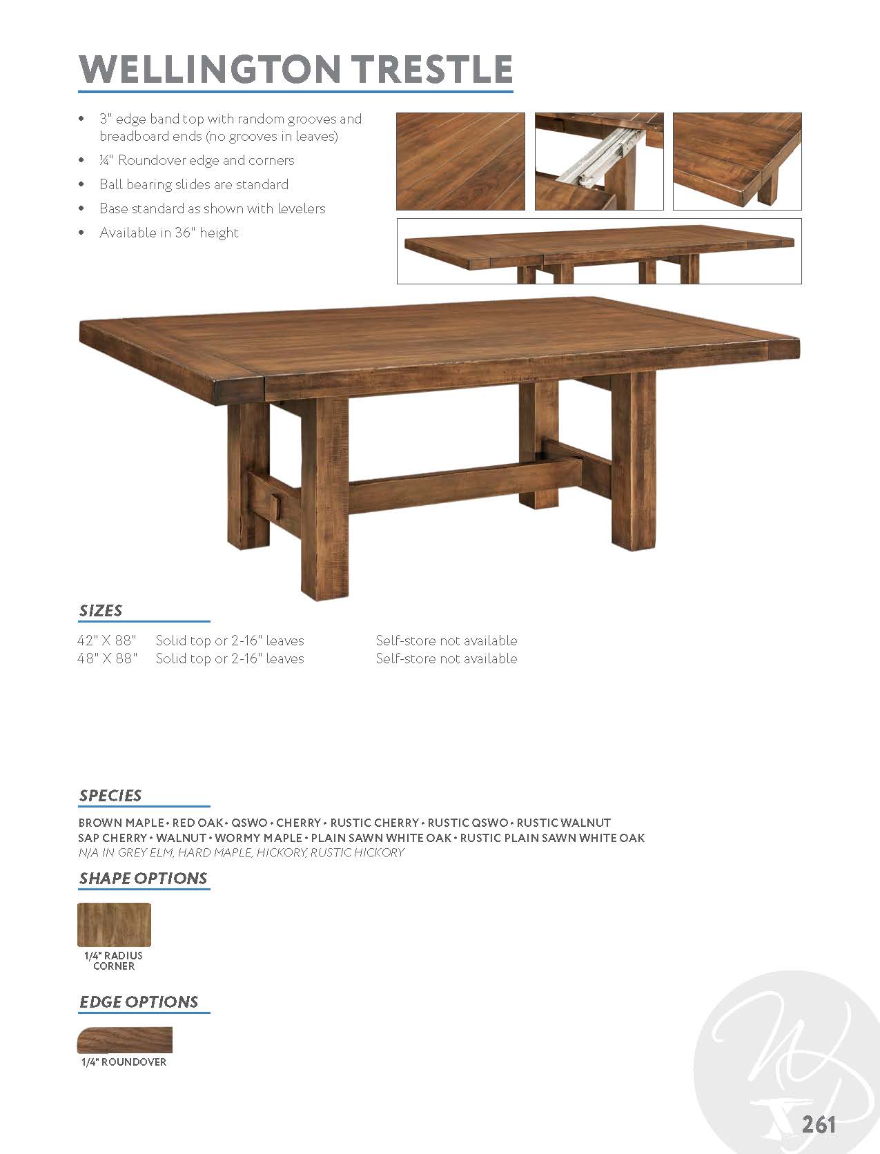 Wellington Trestle Table