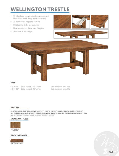 Wellington Trestle Table