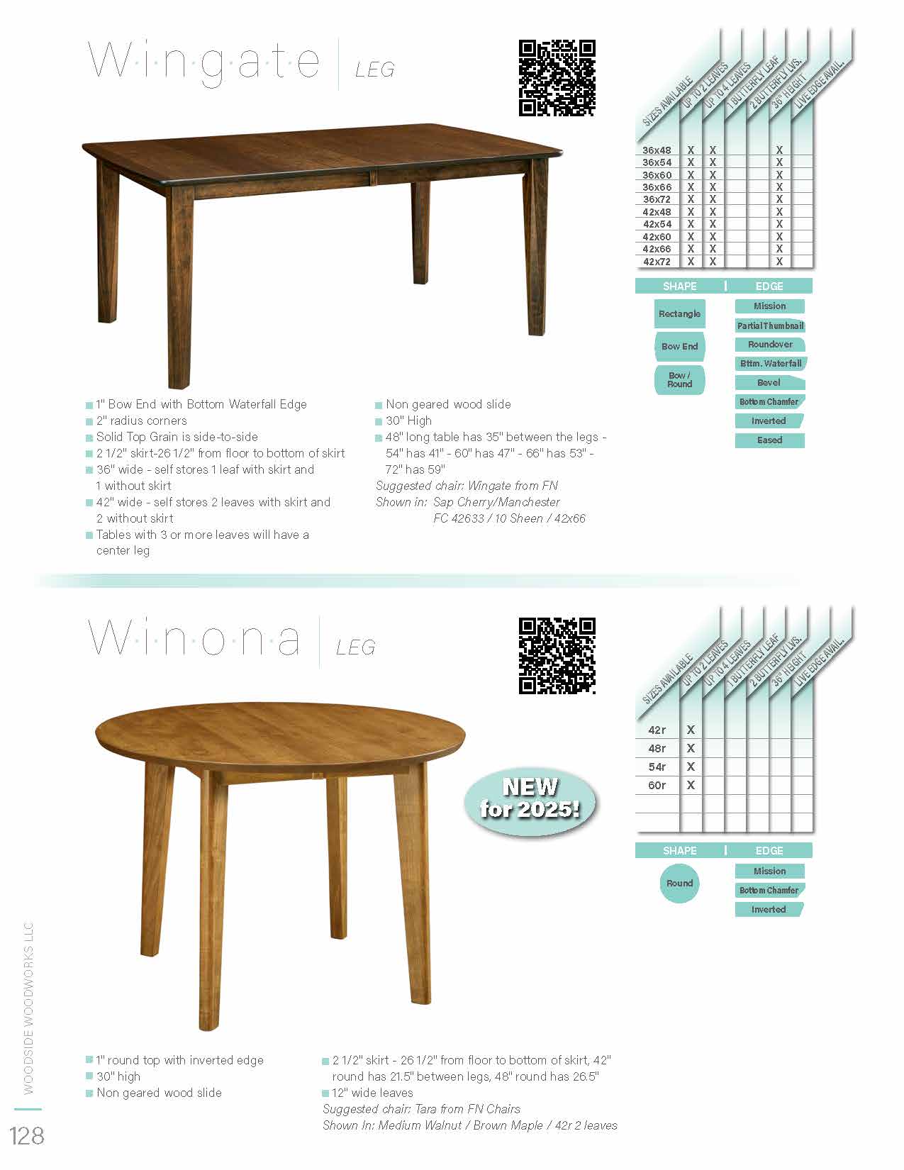 Winona Leg Table