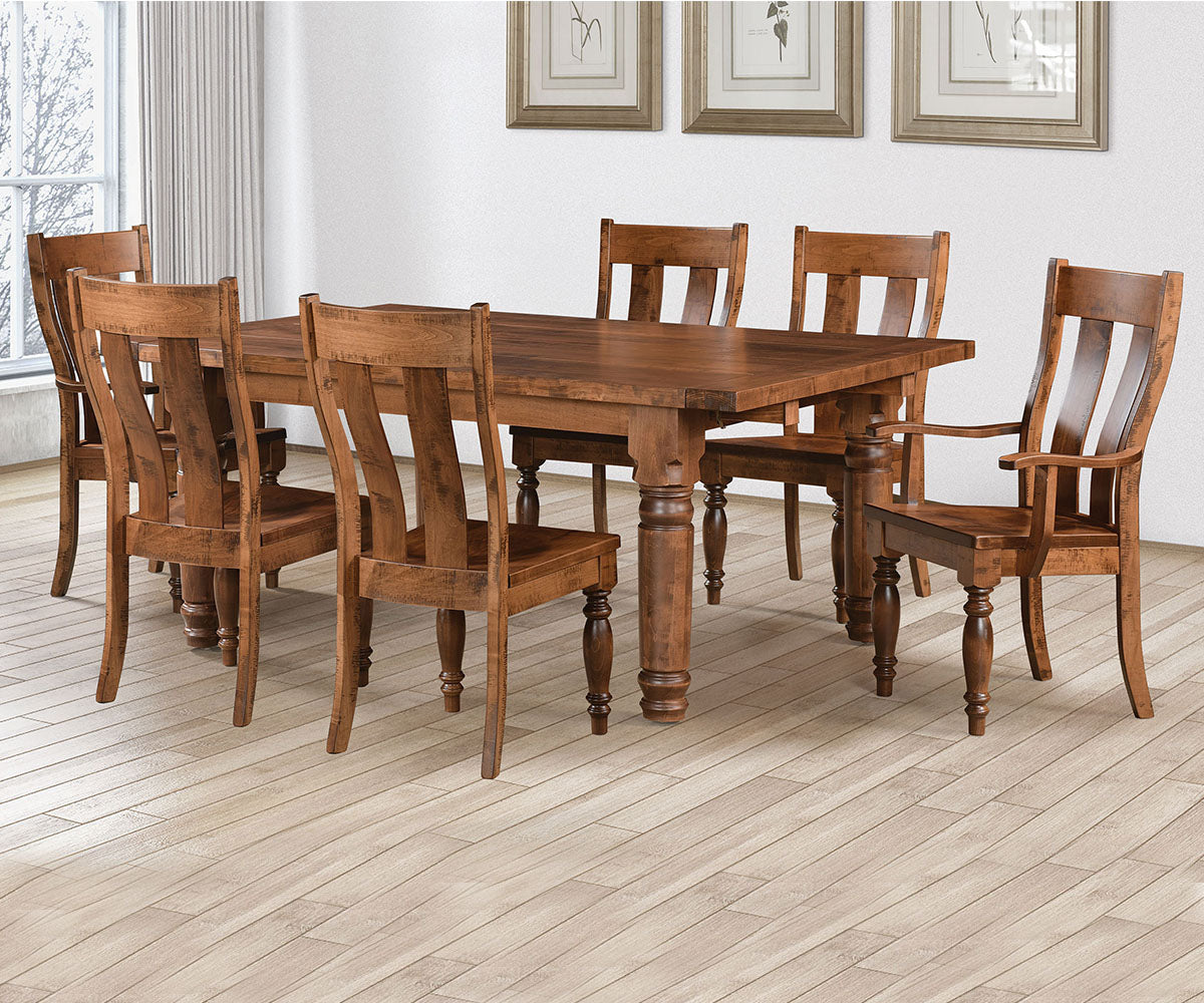 Williamsburg Saw-Marked Farmhouse Table
