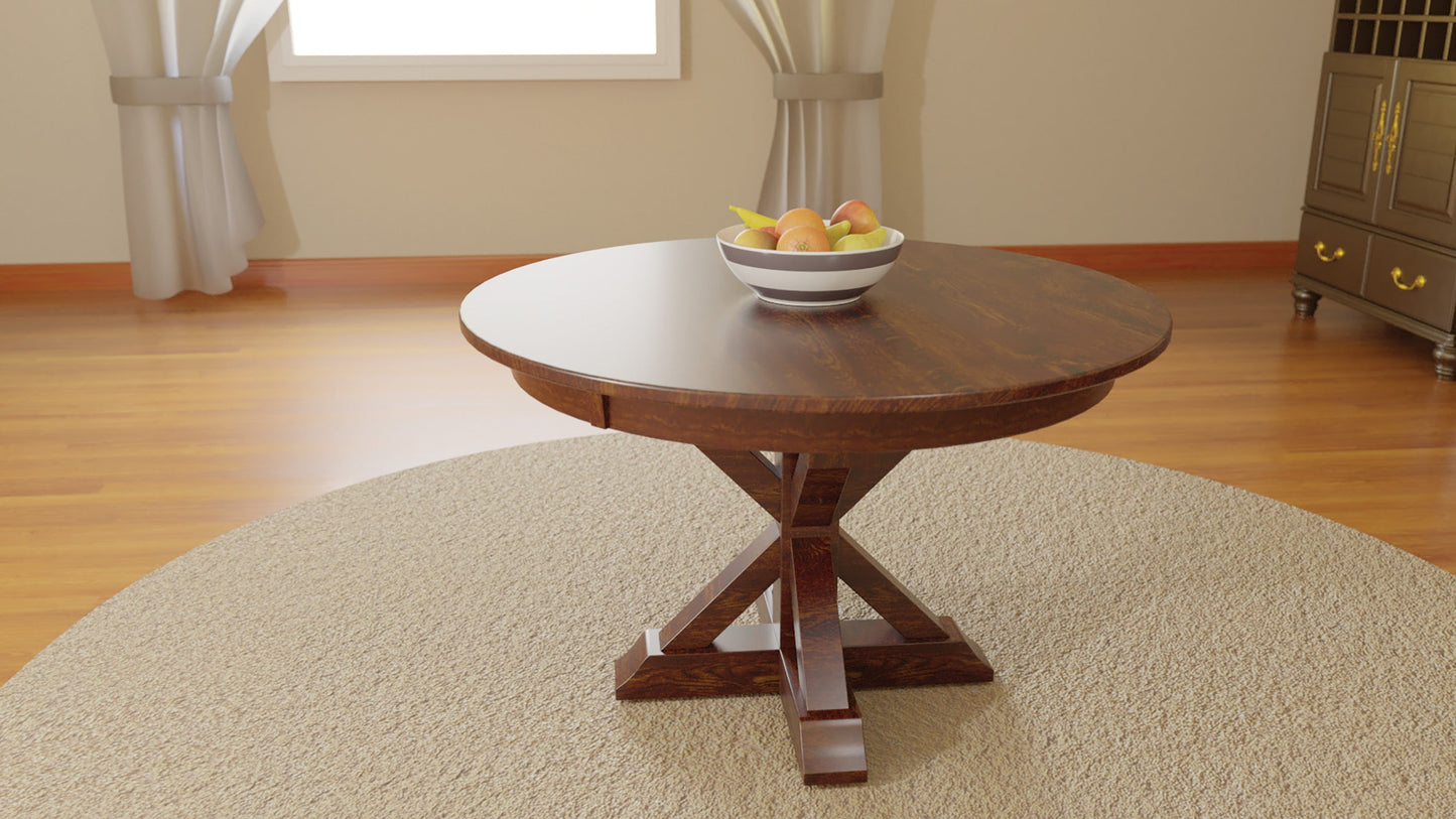 X Base Single Pedestal Table