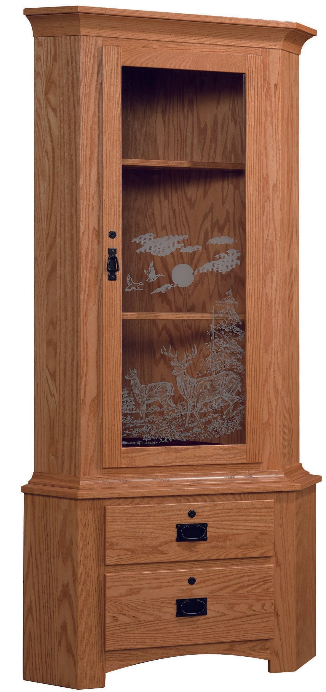 9 Gun Mission Corner Cabinet