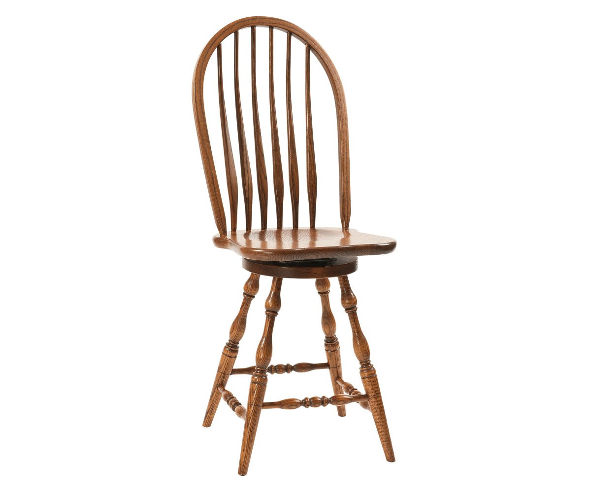 Bent Feather Bow Swivel Bar Stool product photo