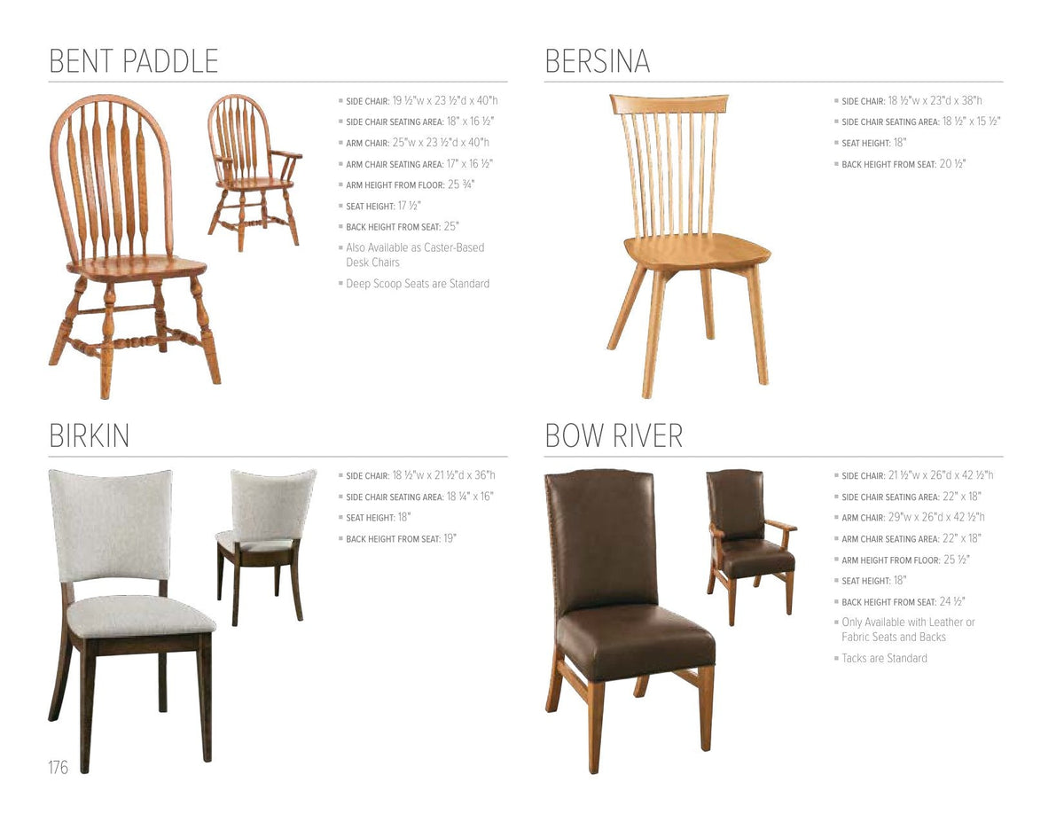 Bow River Arm Chair catalog page
