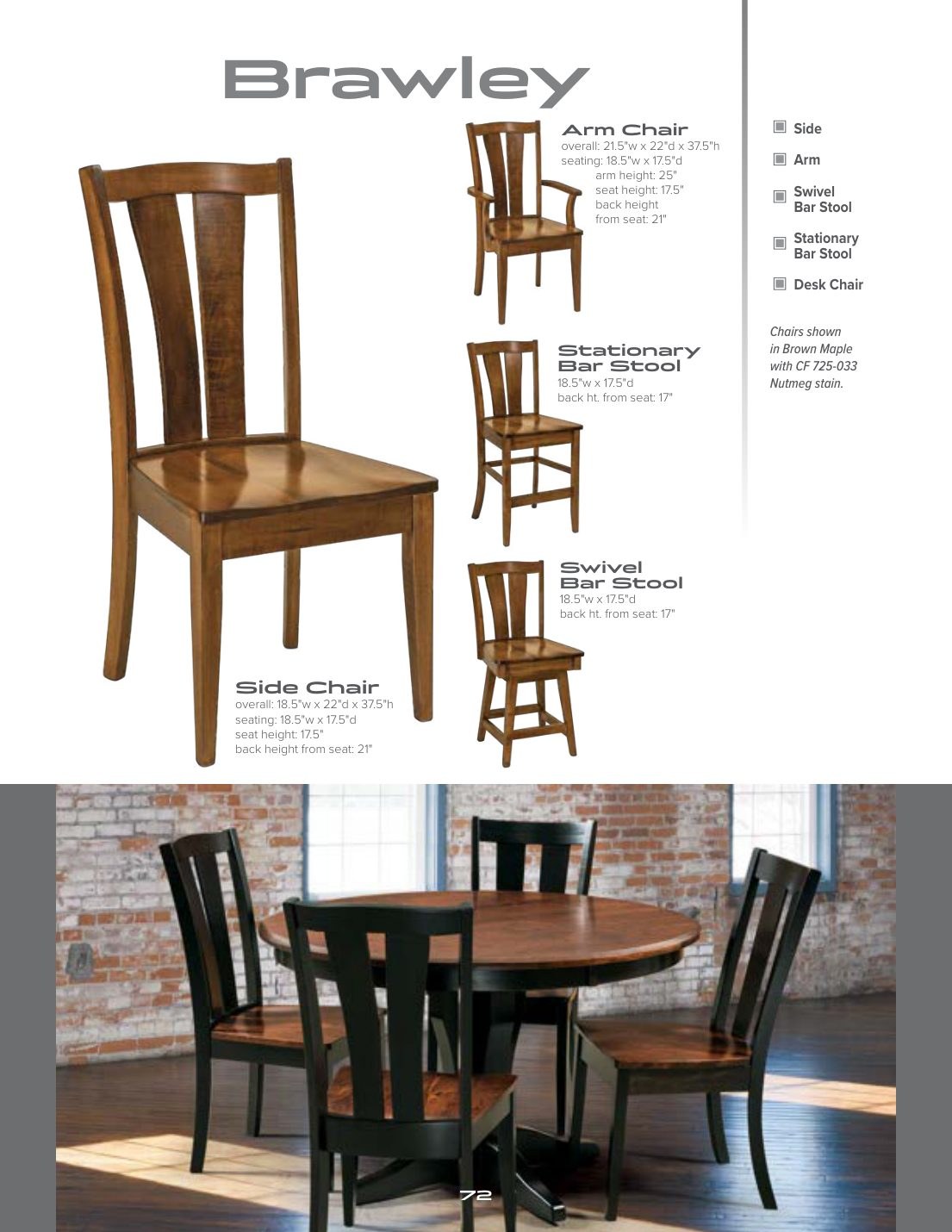 Brawley Side Chair catalog page