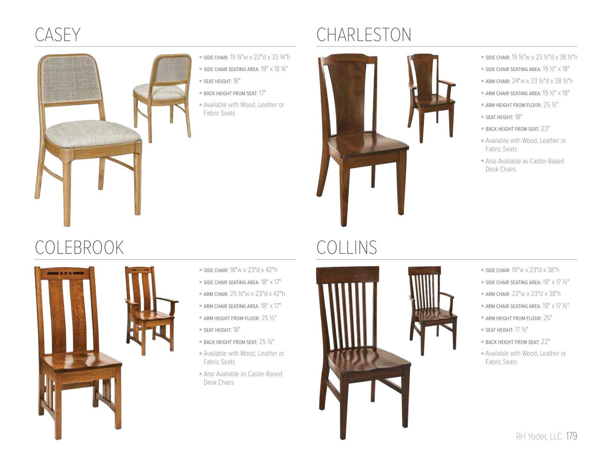 Colebrook Side Chair catalog page