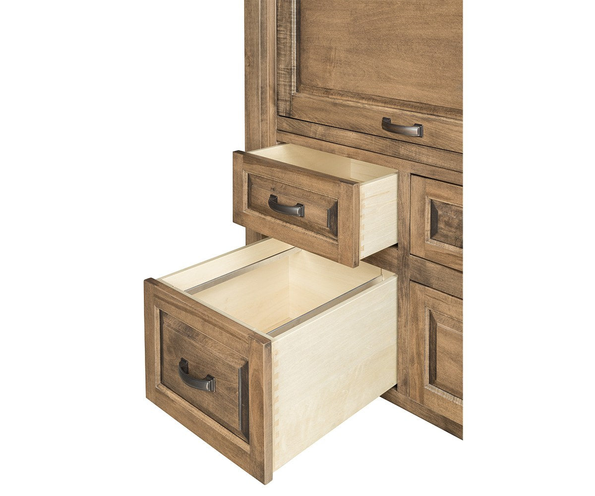 Highland Secretary Desk drawer detail