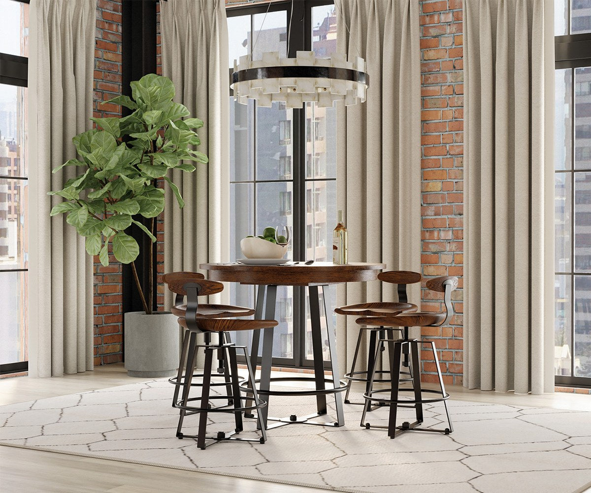 Iron Craft Bar Stool with Back room setting