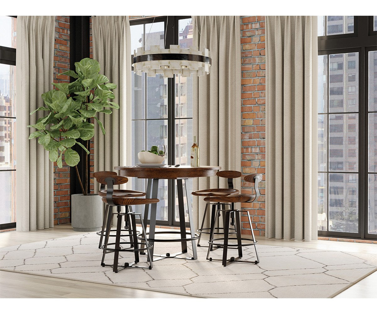 Iron Craft Bar Stool with Back room setting