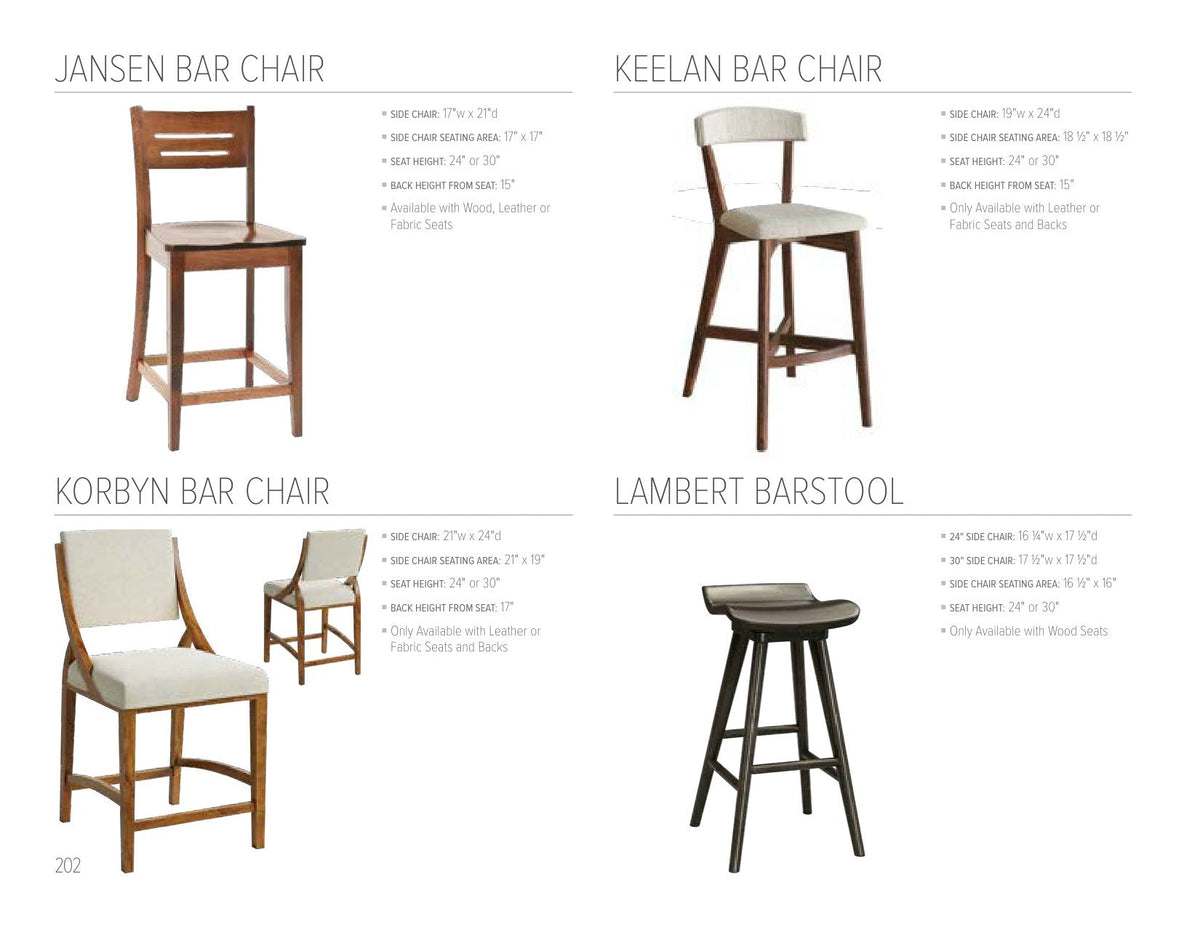 Korbyn Stationary Bar Stool catalog page