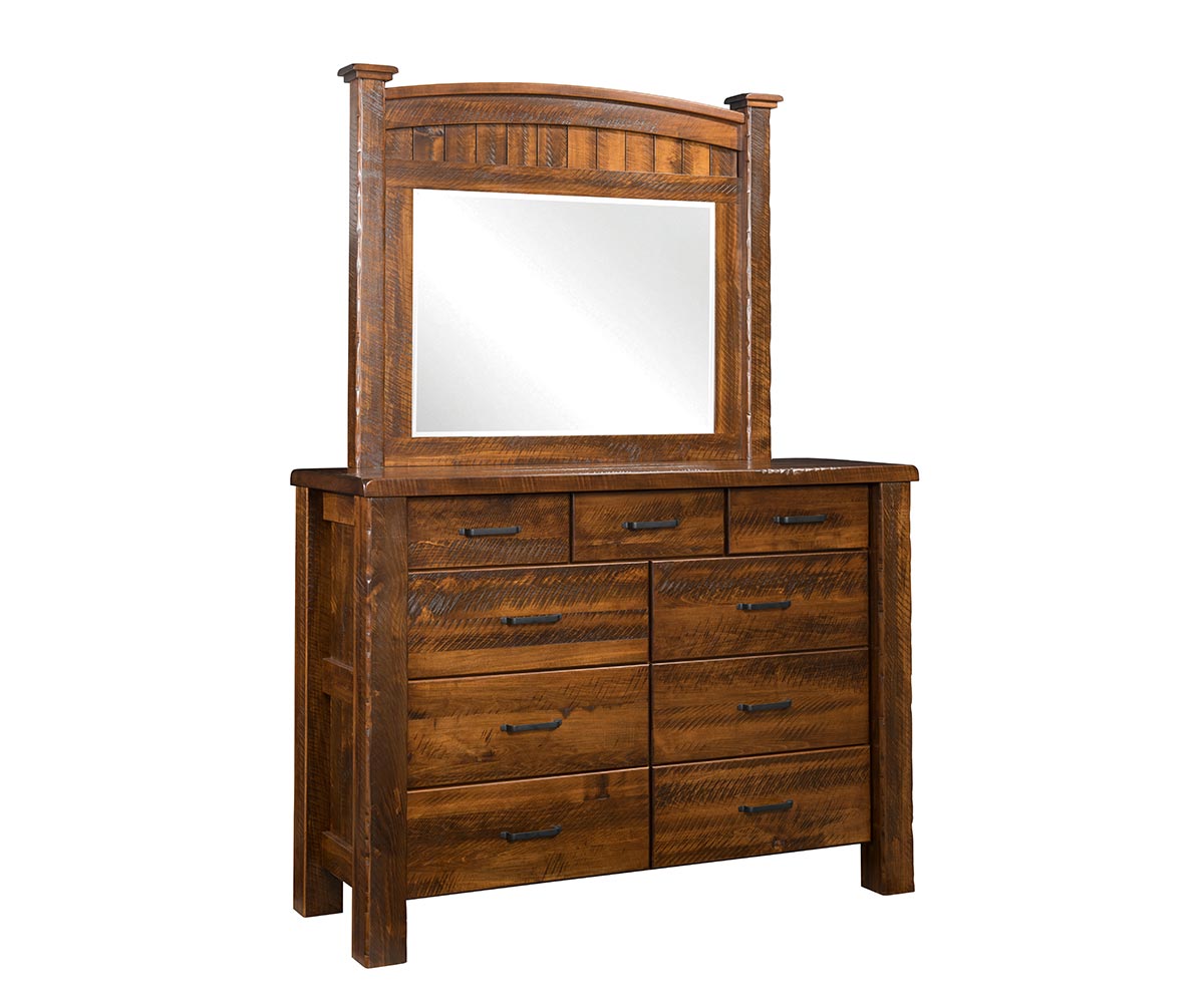Kenton High Dresser with Beveled Mirror