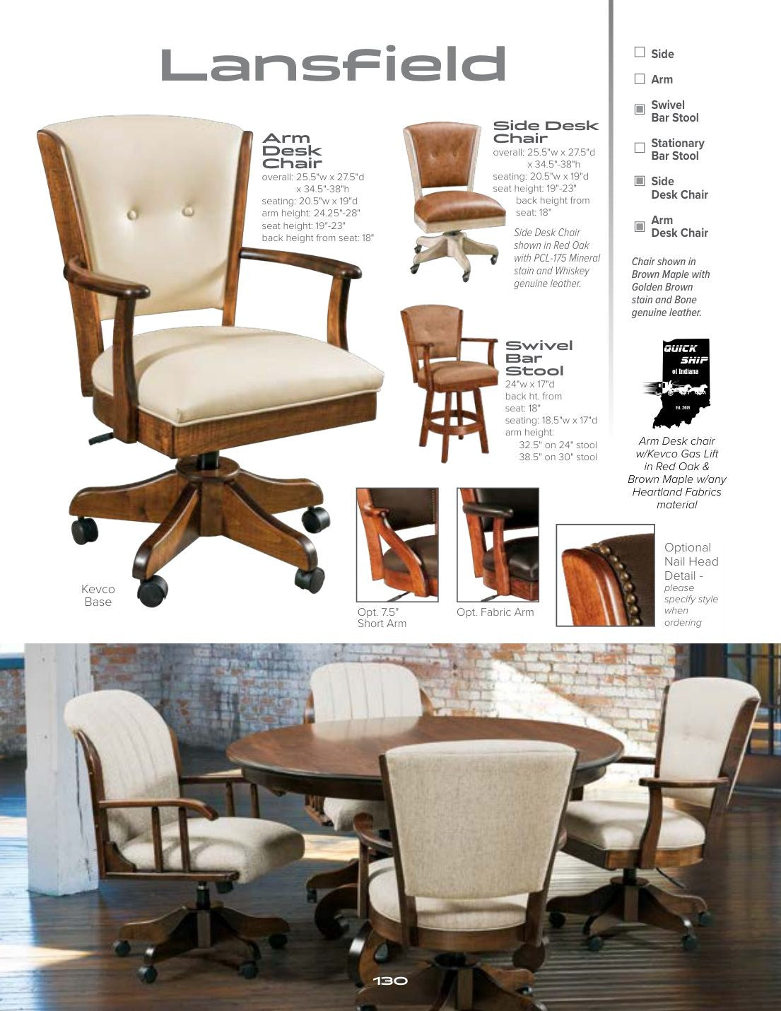 Lansfield Side Desk Chair catalog page