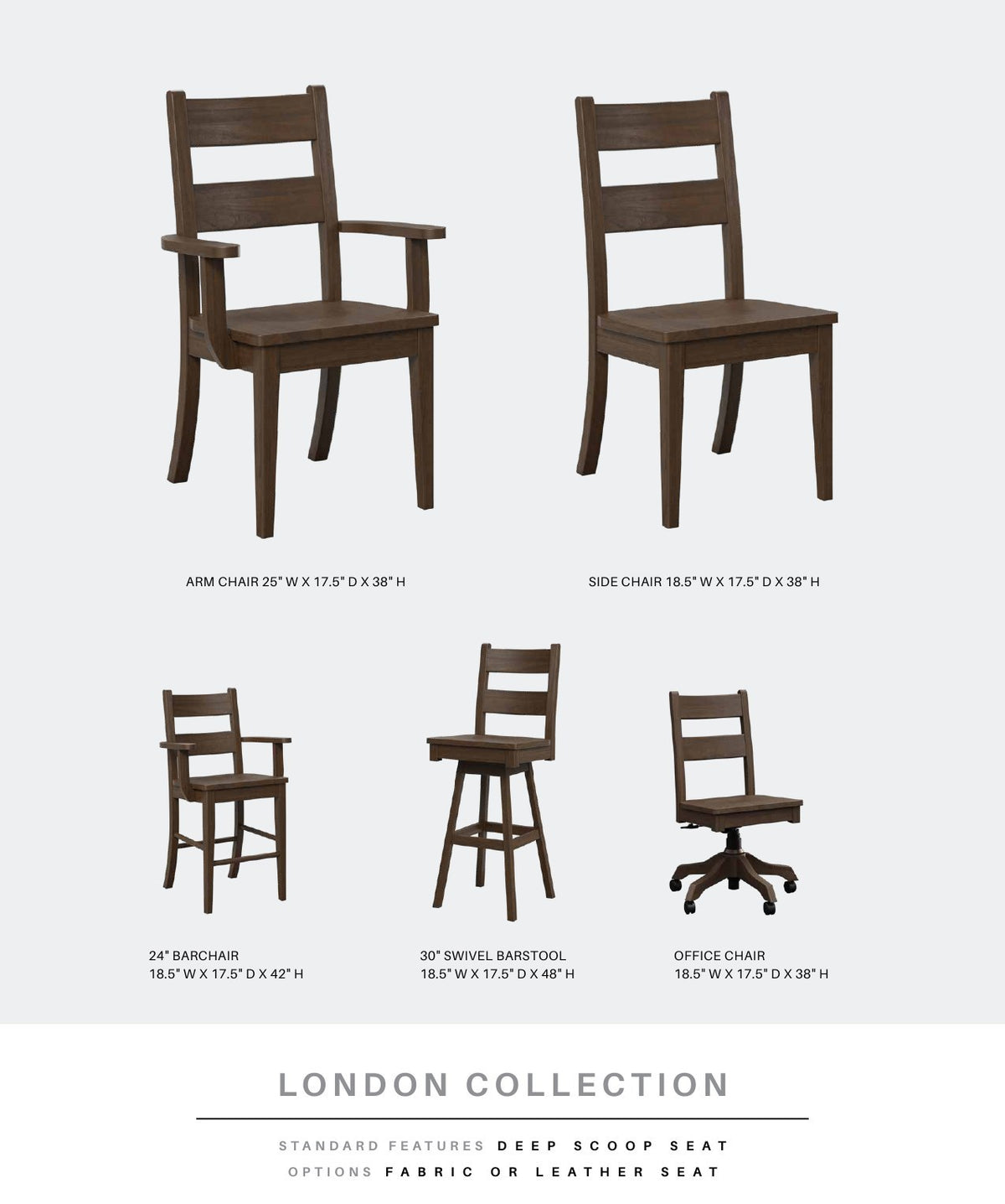 London Side Swivel Bar Stool