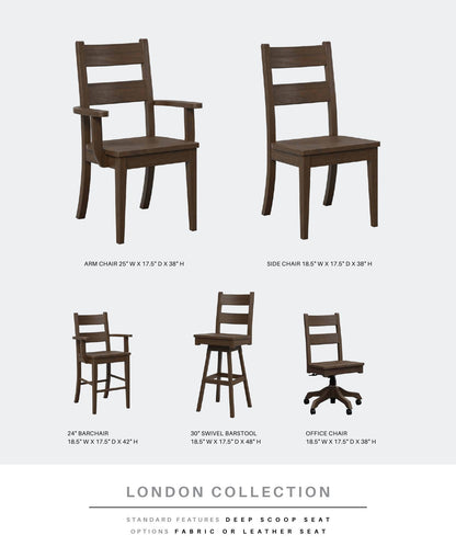 London Side Swivel Bar Stool