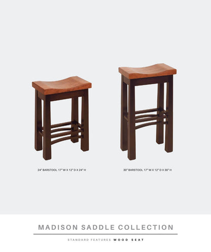 Madison Saddle Bar Stool