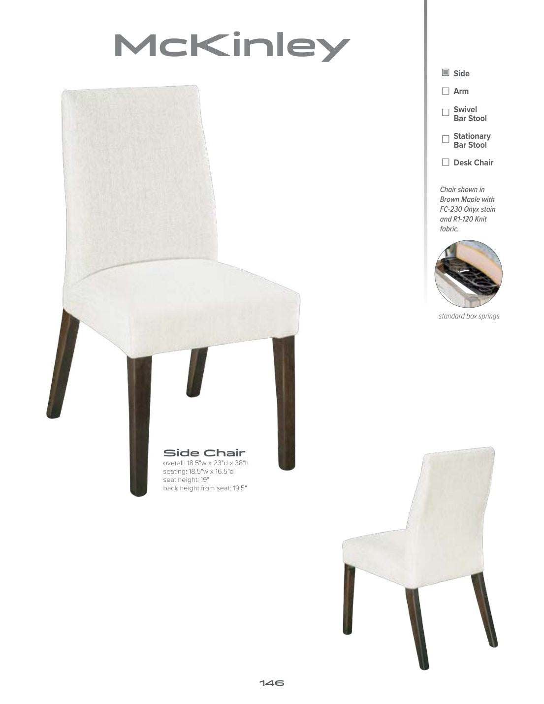McKinley Side Chair catalog page