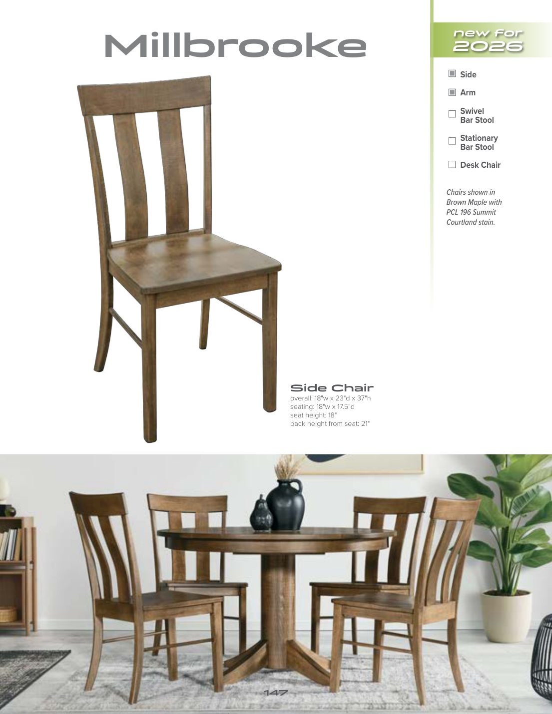 Millbrooke Side Chair catalog page
