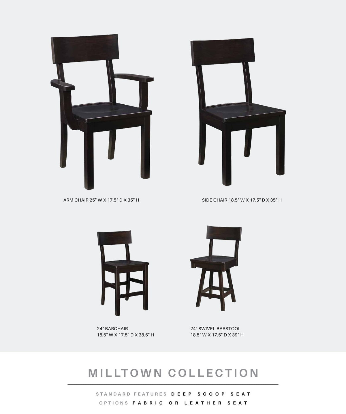 Milltown Side Swivel Bar Stool
