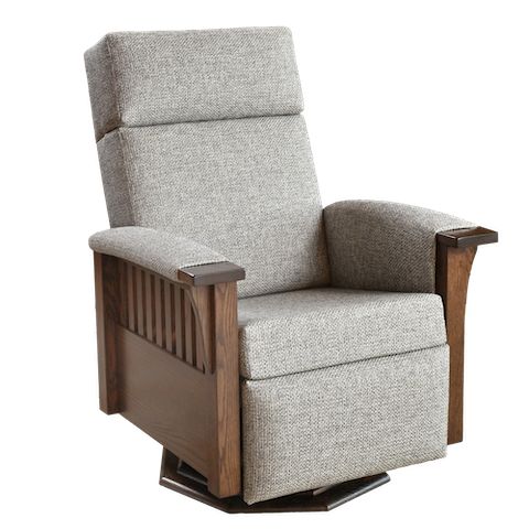 Mission Deluxe Swivel Glider Recliner - Wooden Base