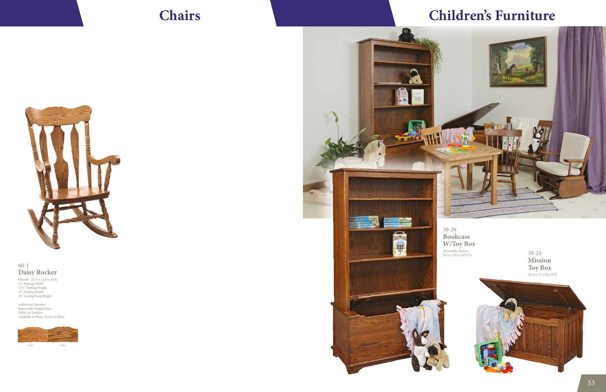 Bookcase with Toy Box catalog page
