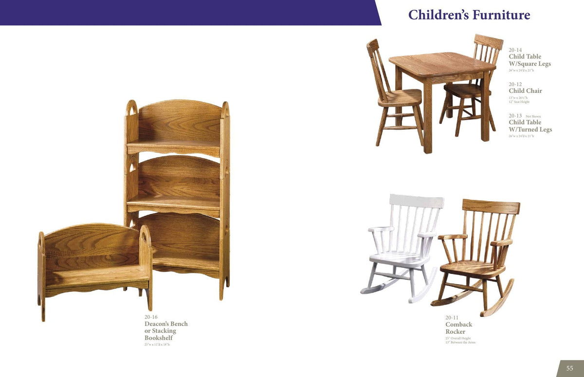 Child's Comback Chair catalog page