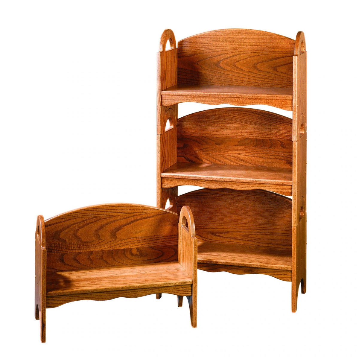 Deacon's Bench and Stacking Bookshelf
