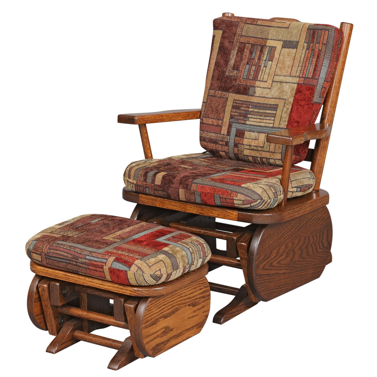 Child's Glider with Cushion and Ottoman