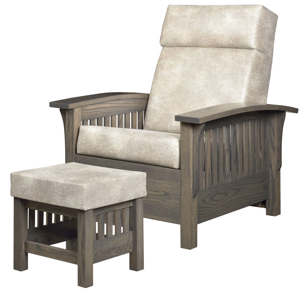 Mission Stationary Chair with Wood or Fabric Front