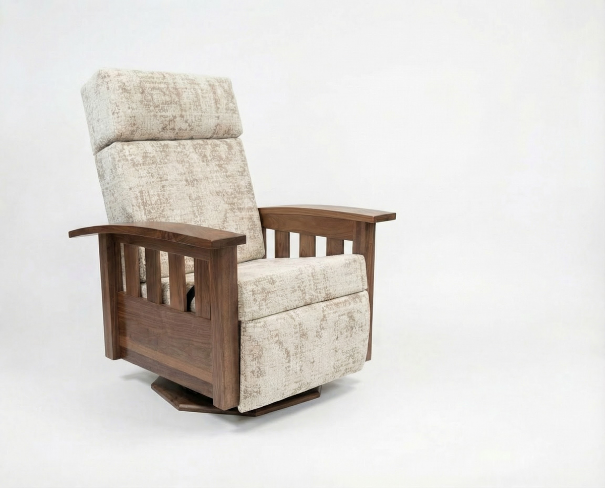 Timber Mission Swivel Glider Recliner - Octagon Wood Base