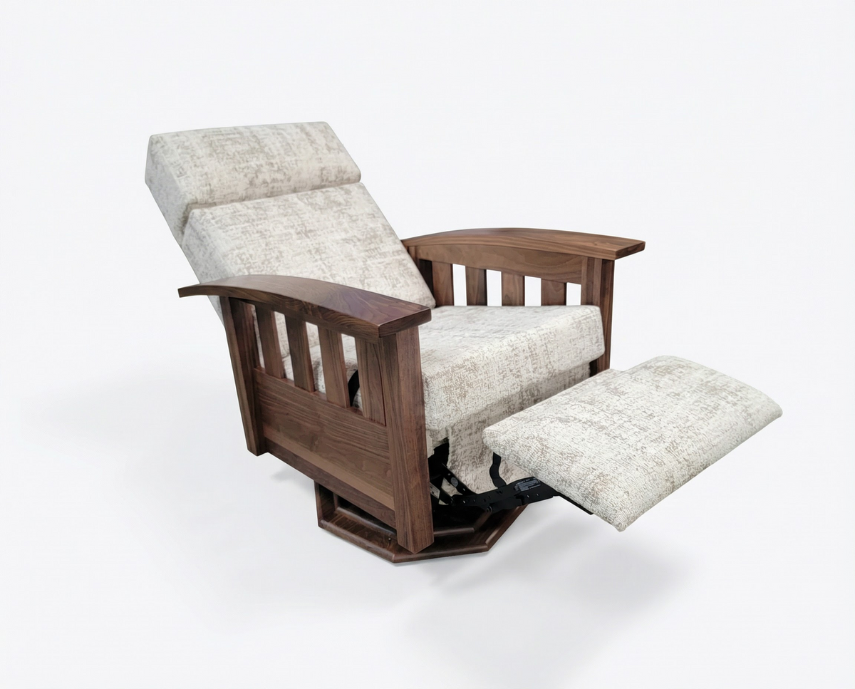 Timber Mission Swivel Glider Recliner - Octagon Wood Base