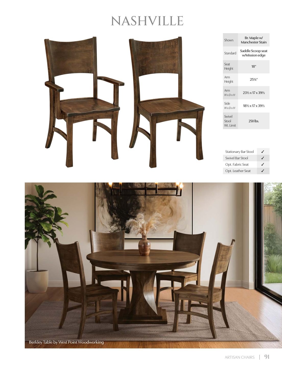 Nashville Side Chair catalog page