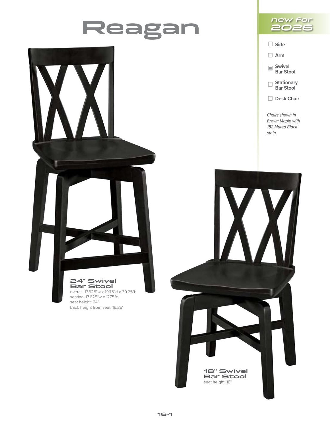 Reagan Swivel Bar Stool catalog page