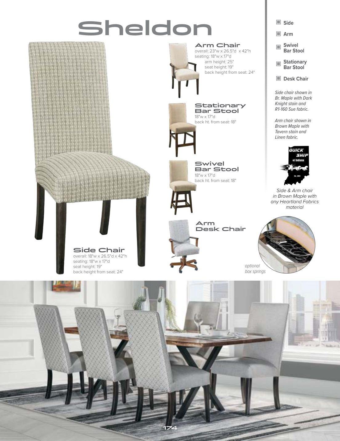 Sheldon Side Chair catalog page