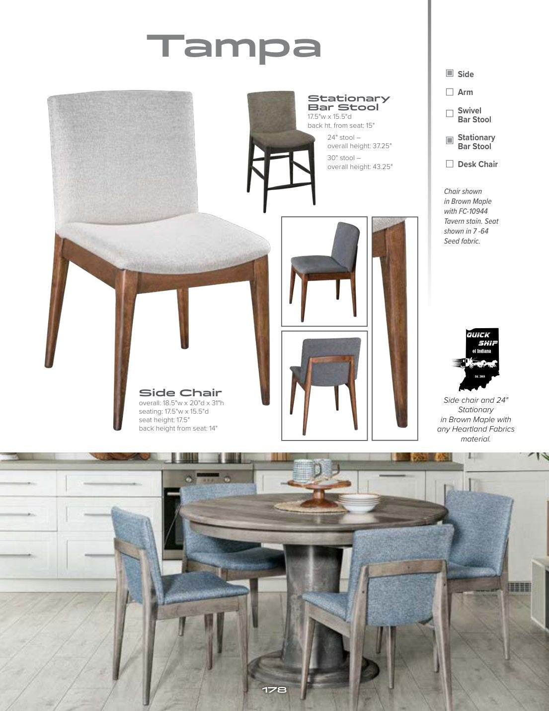 Tampa Side Chair catalog page