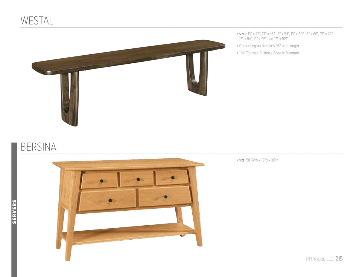 Bersina Server catalog page