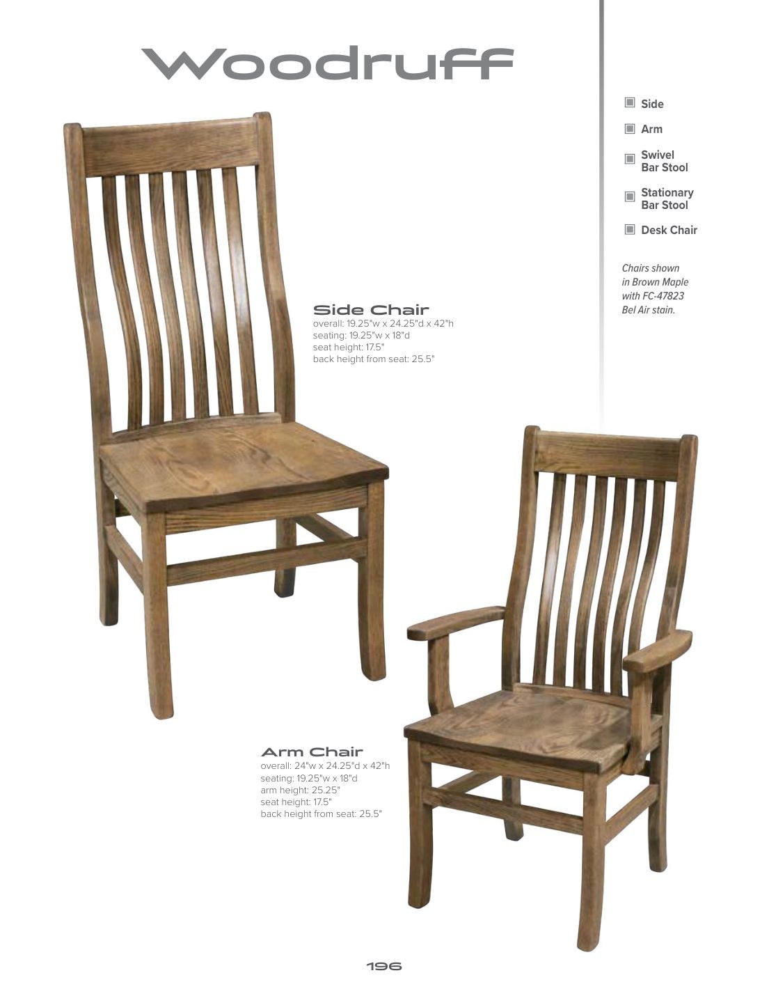 Woodruff Side Chair catalog page